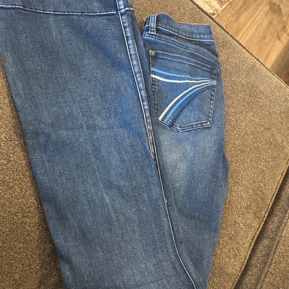 7 For All Mankind Blue Boot Cut Jeans